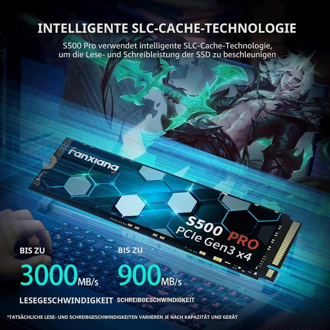 fanxiang M.2 SSD 256GB Interne NVMe SSD Festplatte PCIe 3.0, 3000MB/s Lesen, 1500MB/s Schreiben, SSD