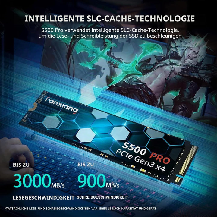 fanxiang M.2 SSD 256GB Interne NVMe SSD Festplatte PCIe 3.0, 3000MB/s Lesen, 1500MB/s Schreiben, SSD