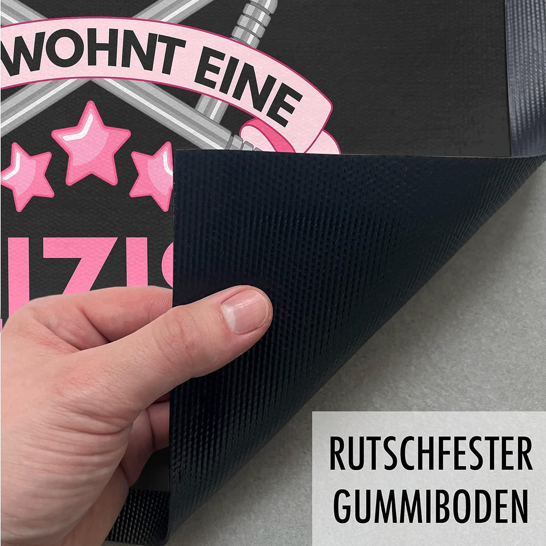 Trendation - Fussmatte für Polizistin Freund Geschenk Fussmatte mit Spruch Polizistin Lustig 60x40 c