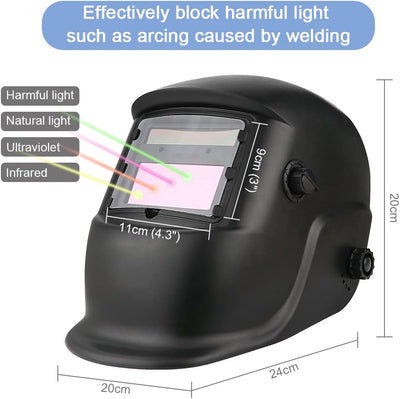 Solar Schweisshelm Schweissmaske Automatisch Verdunkelnd, Grosses Sichtfeld, Variable Verdunkelung D