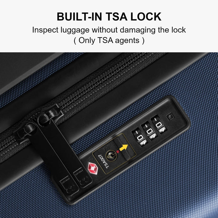 LEVEL8 Koffer Trolley, Rollkoffer Reisekoffer Hartschalen 4 Rollen, Spinner Handgepäck,TSA, 100% PC,