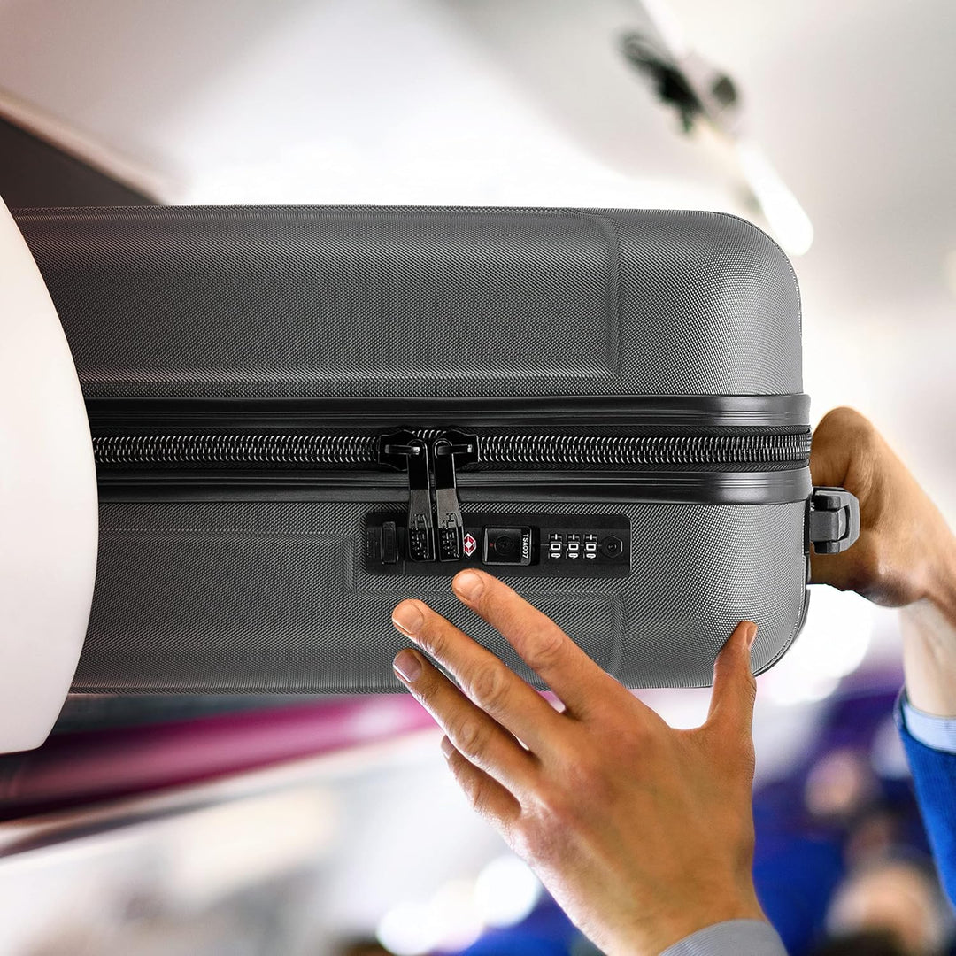 Flight Knight Premium Lightweight Hartschalenkoffer - 8 Spinner-Rader - TSA-Schloss & USB-Anschluss
