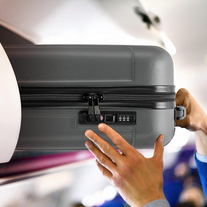 Flight Knight Premium Lightweight Hartschalenkoffer - 8 Spinner-Rader - TSA-Schloss & USB-Anschluss