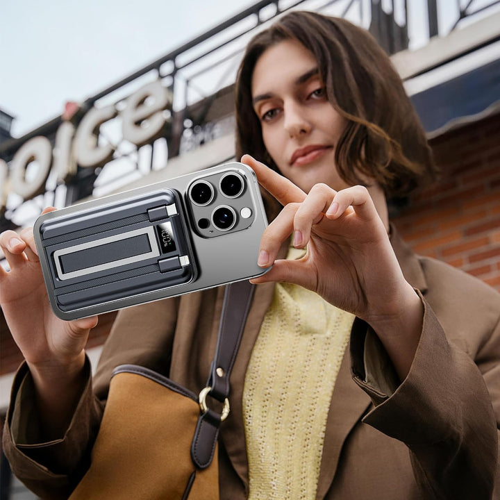 Magsafe Powerbank 10.000mAh, Power Bank iPhone Magsafe mit USB-C Kabel, 20W PD-Schnellladung Wireles