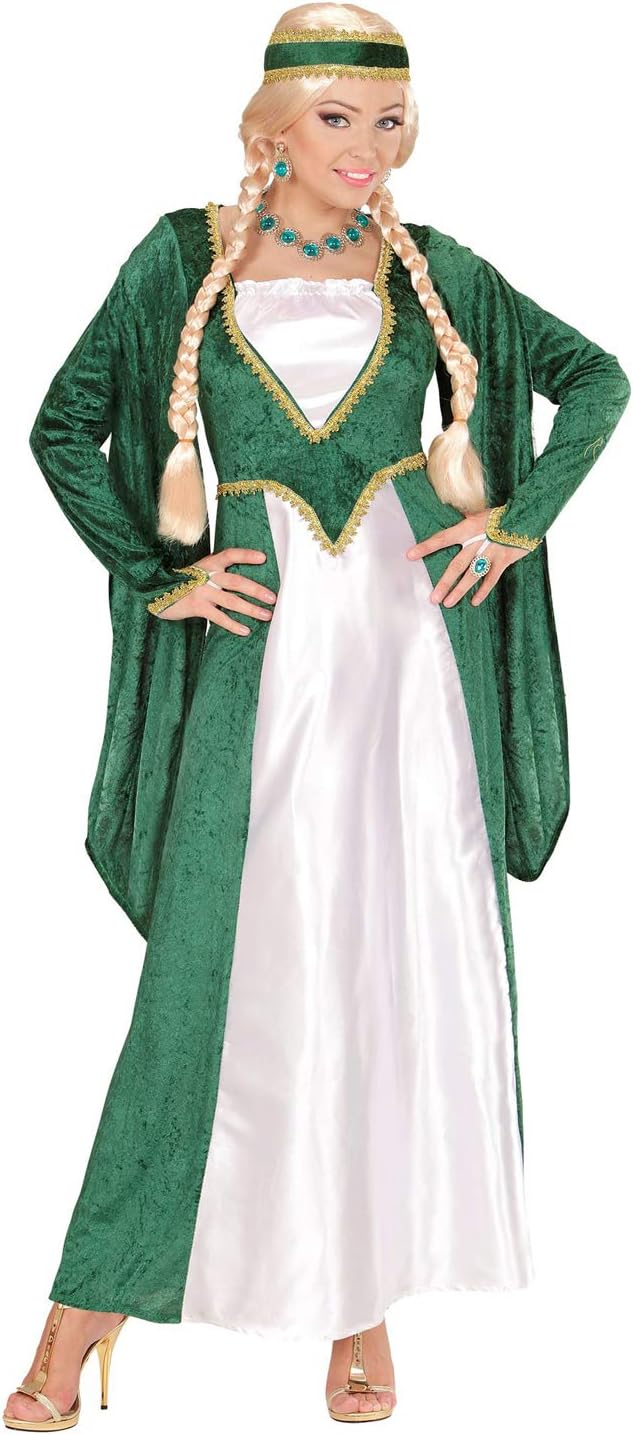 "RENAISSANCE QUEEN" velvet - green - (dress, headpiece) - (S), S