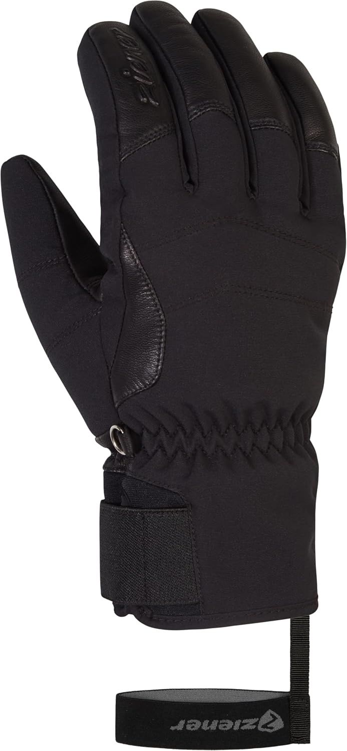 Ziener Damen Kale Ski-Handschuhe/Wintersport | wasserdicht, atmungsaktiv, Alpine Wool 6 Schwarz, 6 S