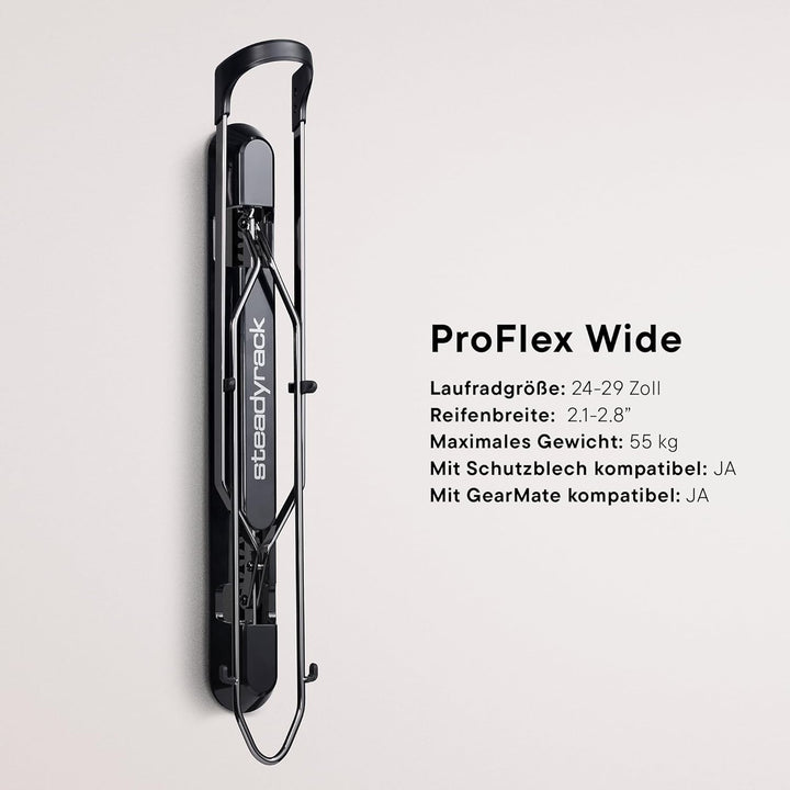 Steadyrack Fahrradhalterung – Schwenkbare Wandhalterung für Mountainbikes, Trägt 35 kg, Für 20"-29"