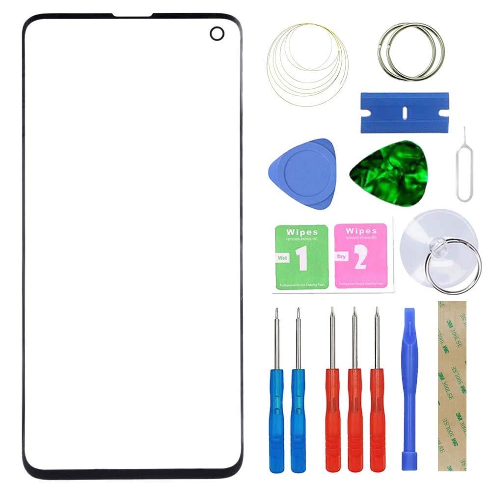 MovTEK Frontglas Display Glas Reparatur Set Ersatz für Samsung Galaxy S10 G973 Front Displayglas mit