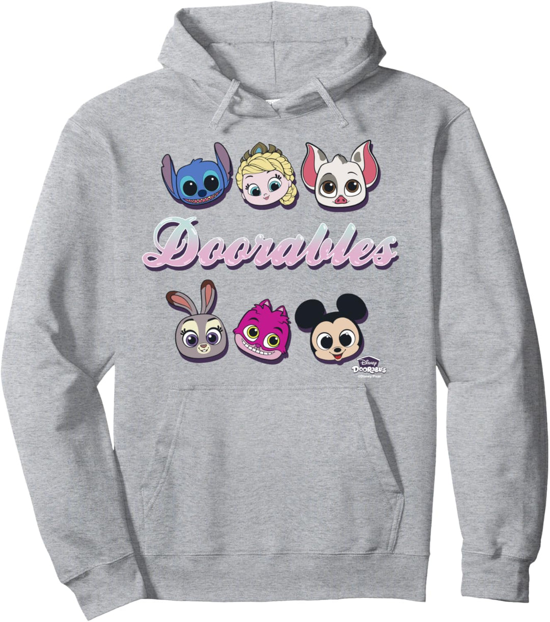 Disney Doorables Group Shot Face Portraits Pullover Hoodie