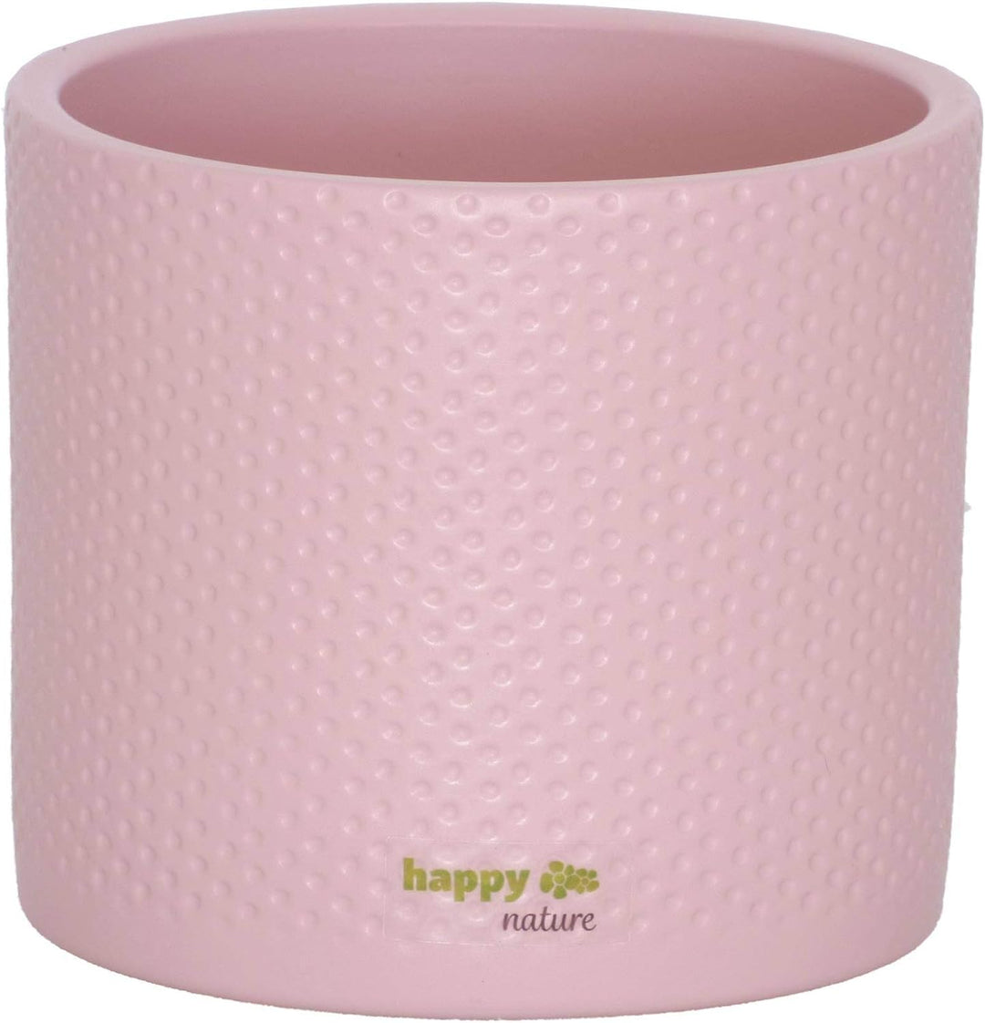 happy nature Set6 6 Keramik Blumentöpfe Toscana Silber rosa Ø 13.5 cm H 12.5 cm