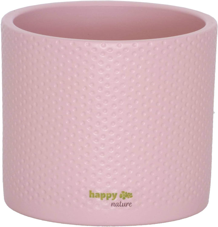 happy nature Set6 6 Keramik Blumentöpfe Toscana Silber rosa Ø 13.5 cm H 12.5 cm