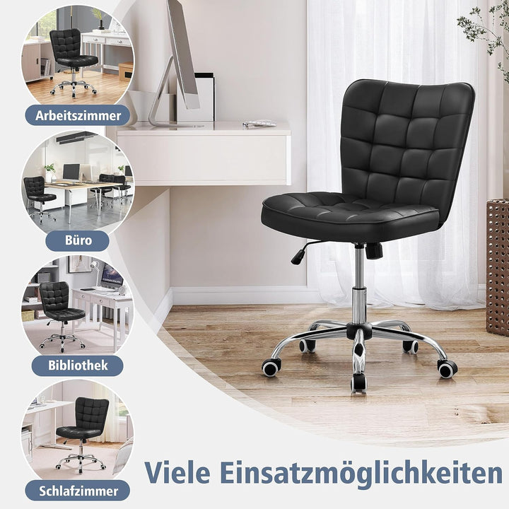 Yaheetech Bürostuhl Schreibtischstuhl Ergonomisch Drehstuhl höhenverstellbar Kosmetikhocker Chefsess