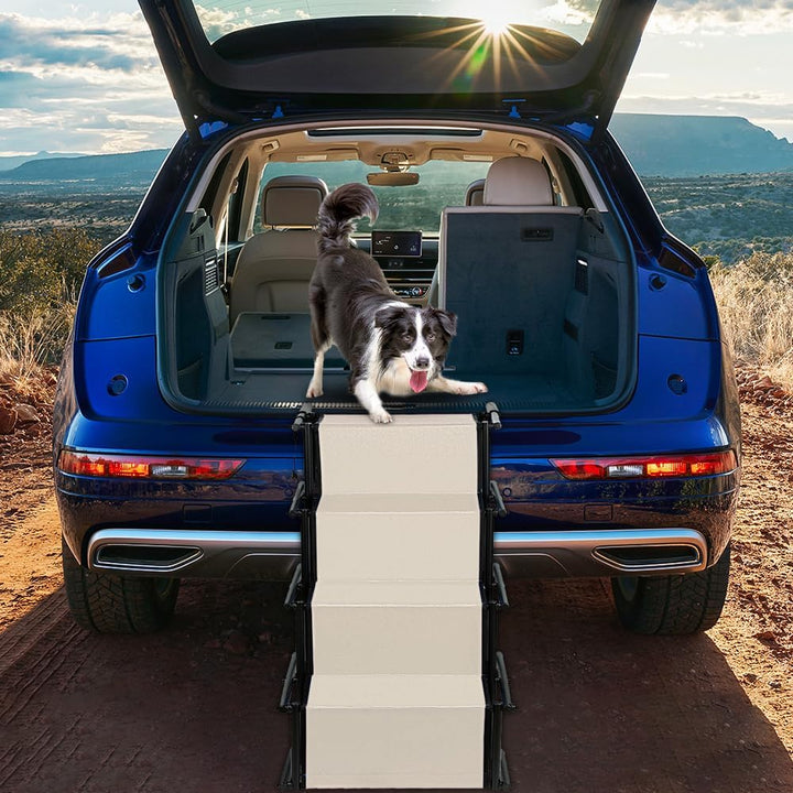 OHMG Hundetreppe Auto,Hunderampe Auto klappbar,Einstiegshilfe Hund Auto,Rampe Hund,Treppen/Stufen Fü