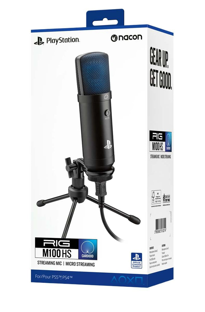 Mikrofon für Streaming, lizenziert von Sony, für PS5 und PS4.