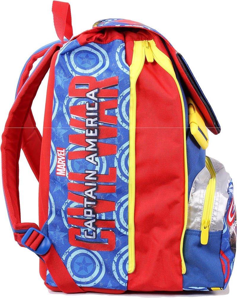 Seven Kidz Corner Capitan America Kinder-Rucksack, 75 cm, 131 liters, Blau (Blu)