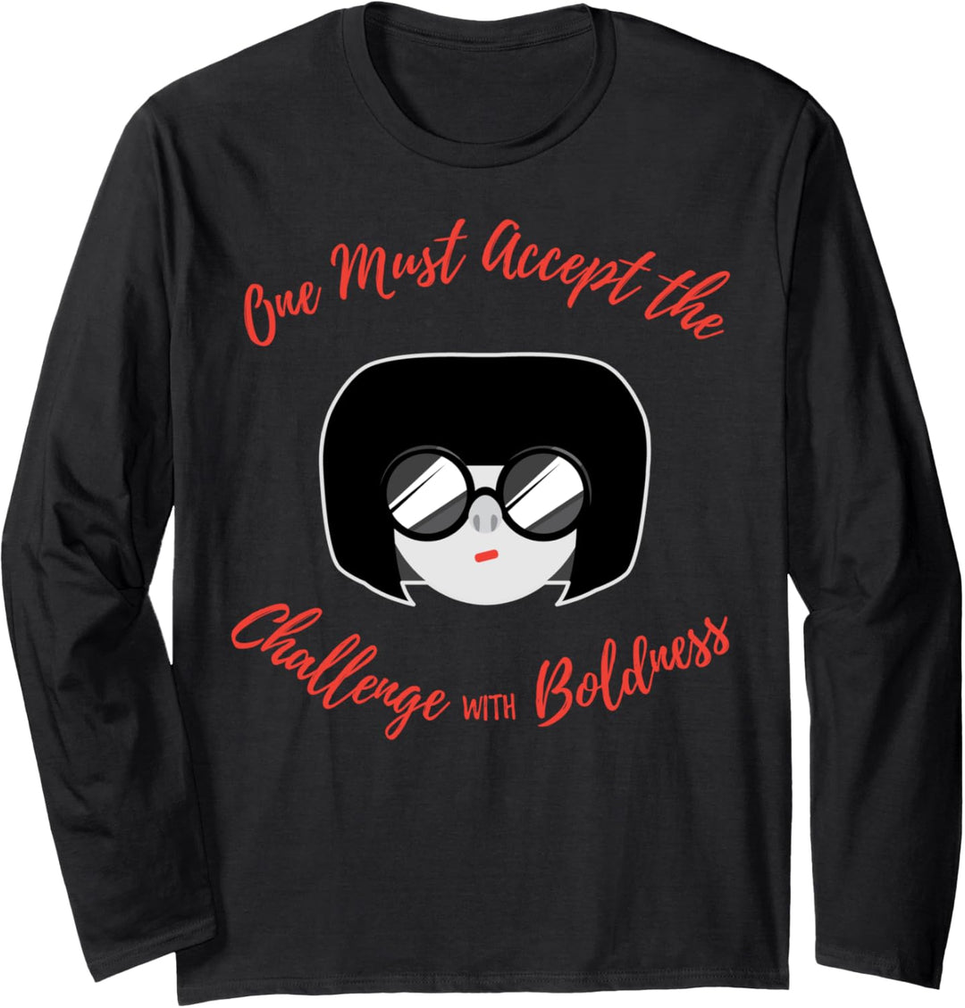 Disney Pixar Incredibles 2 Edna Mode Accept The Challenge Langarmshirt