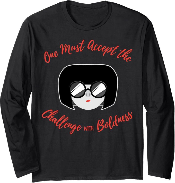 Disney Pixar Incredibles 2 Edna Mode Accept The Challenge Langarmshirt