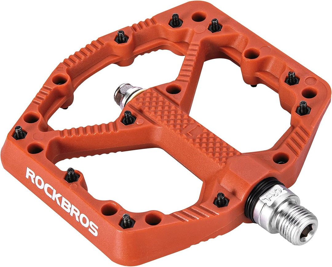 ROCKBROS Fahrradpedale Nylon MTB Pedale rutschfest Verschleissfest 9/16’’ Pedale für MTB, Rennrad, E