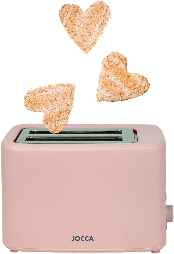 JOCCA Toaster 2 Scheiben | 7 Toaststufen | 700W | Breite Schlitze | Auftau-, Aufwärm- und Abbruchfun
