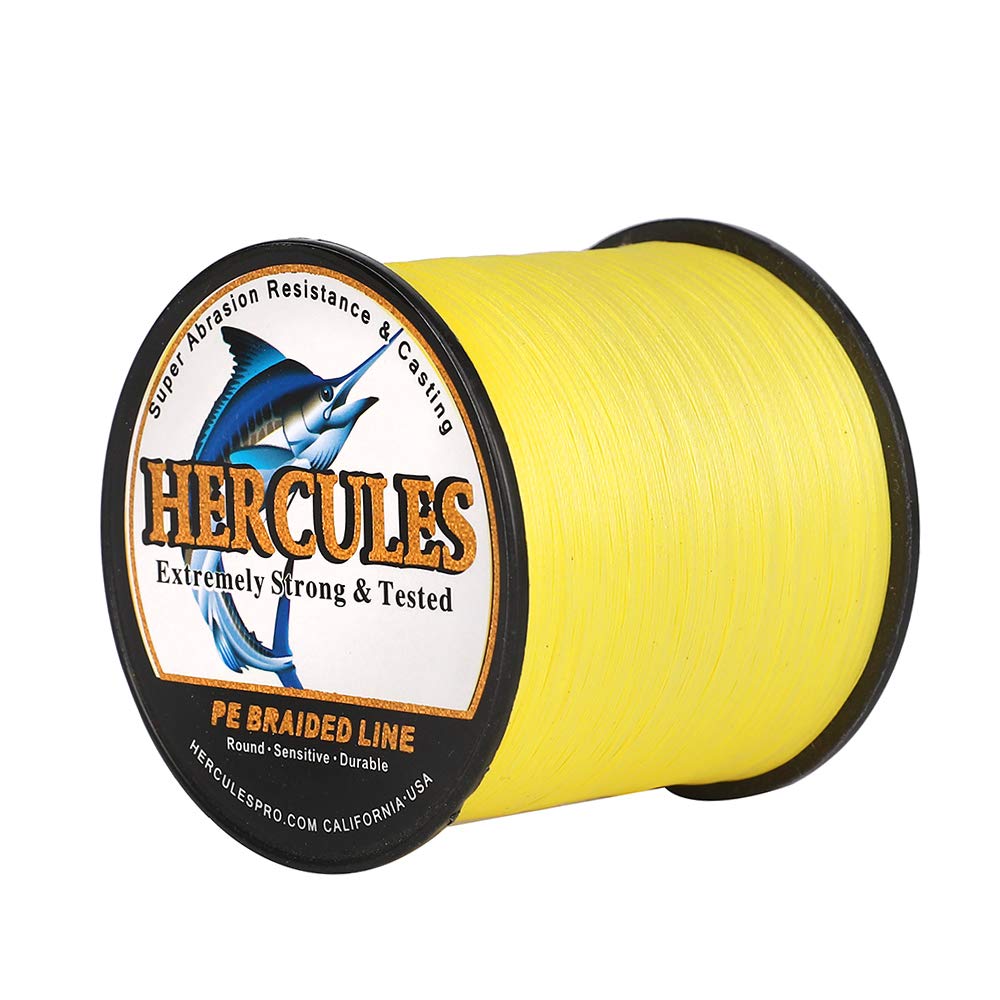 HERCULES Super Cast 100m - 2000m Yards Geflochtene Angelschnur 10lb - 300lb Test für Salzwasser Süss