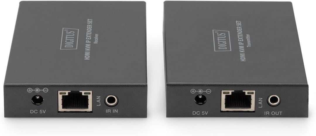 DIGITUS HDMI KVM Extender Set über IP 150 m, Full HD 1080p Full-HD / 2K@60Hz LAN IP-fähig - 1x Out -