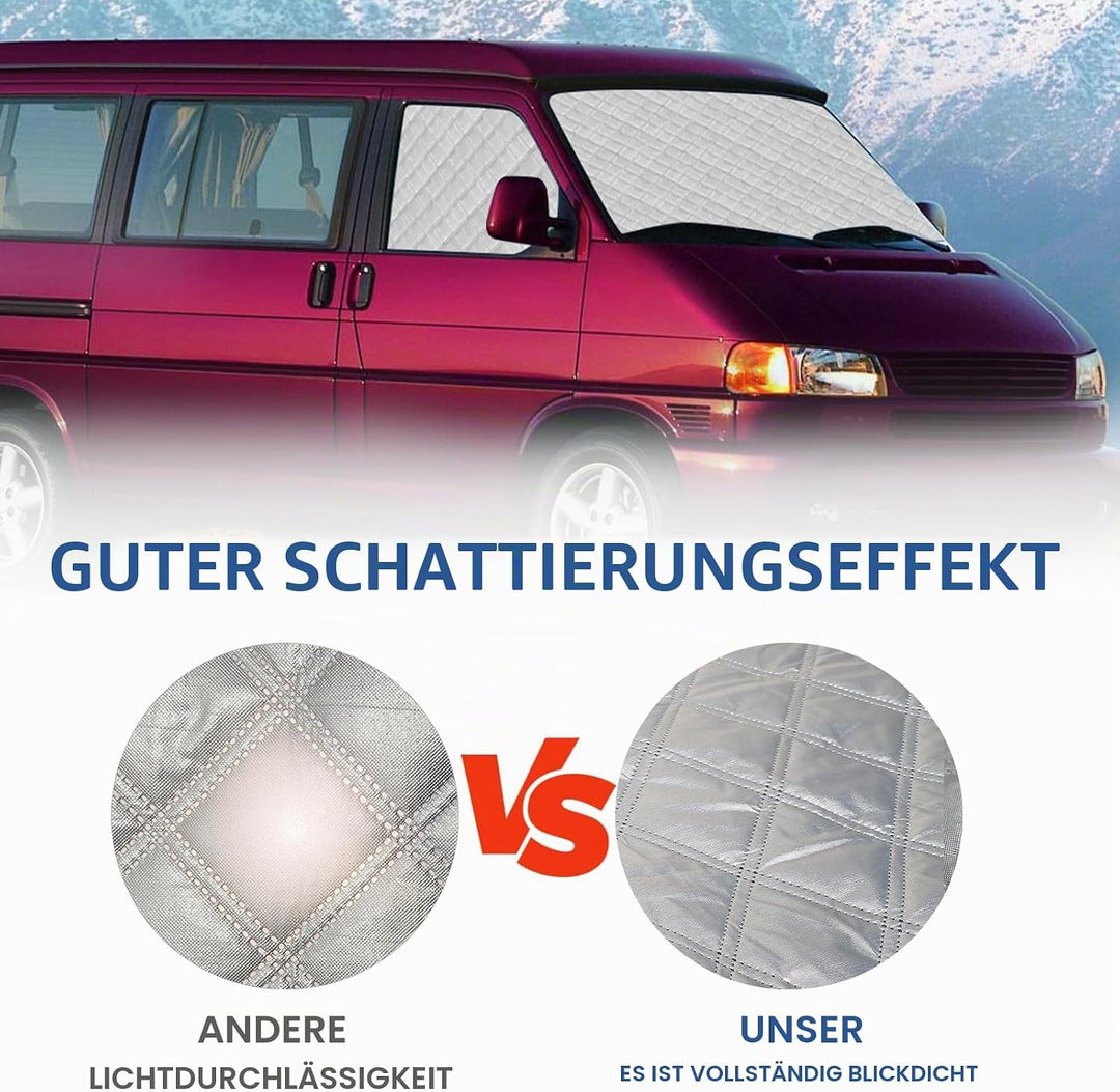 Thermomatte Fahrerhaus passend für VW T4, Luxus Thermomatten Fahrerhaus Innen Temperaturkontrollschu