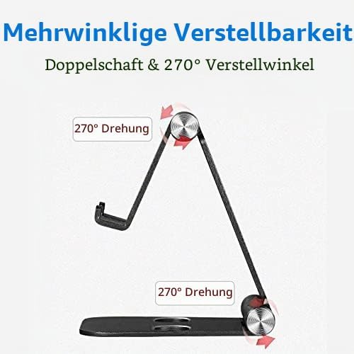 cocopar Monitorständer, verstellbarer Schreibtisch, Handyhalter, vollständig faltbar, Aluminium, kom