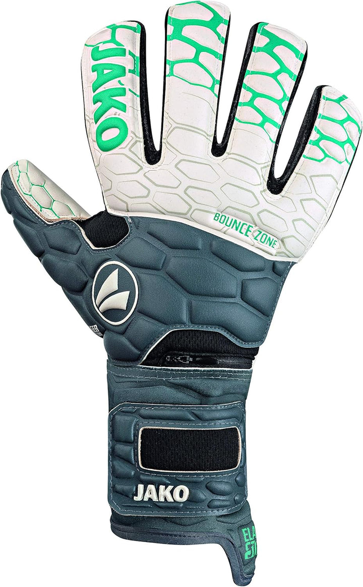 JAKO Uni Torwart-handschuh Prestige WRC Protection, anthrazit/türkis, 9.5, 2550 12 anthrazit/Türkis,