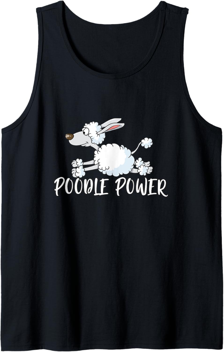 Lustiges Pudel Power Hund Hündchen Kläffer Wau Wau Tank Top