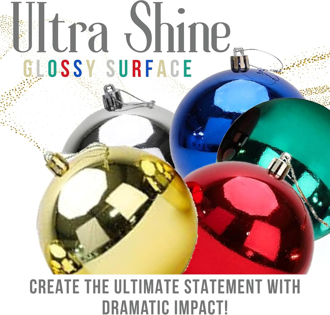Toyland® 10 extra grosse Christbaumkugeln in 100 mm Farbe - Christbaumschmuck (Sortiert), Sortiert
