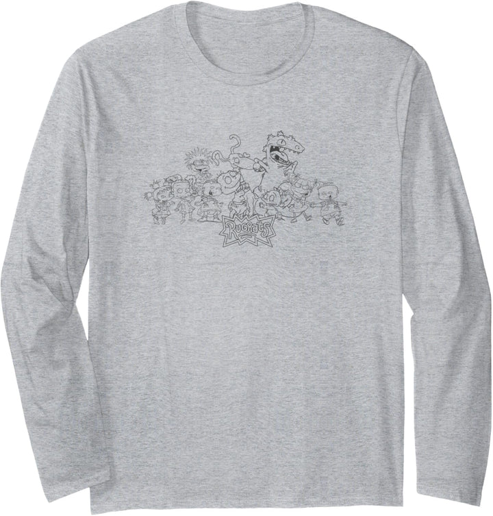 Rugrats Group Shot Logo Outline Langarmshirt