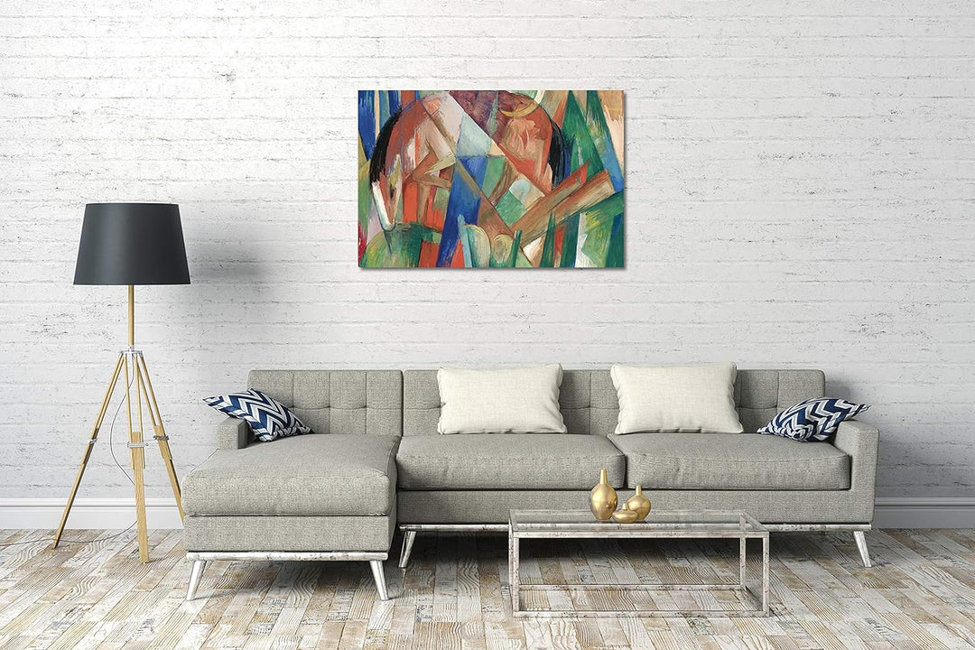 Printed Paintings Leinwand (40x60cm): Franz Marc - Fabeltier II (Pferd) (1913) 40x60 cm, 40x60 cm