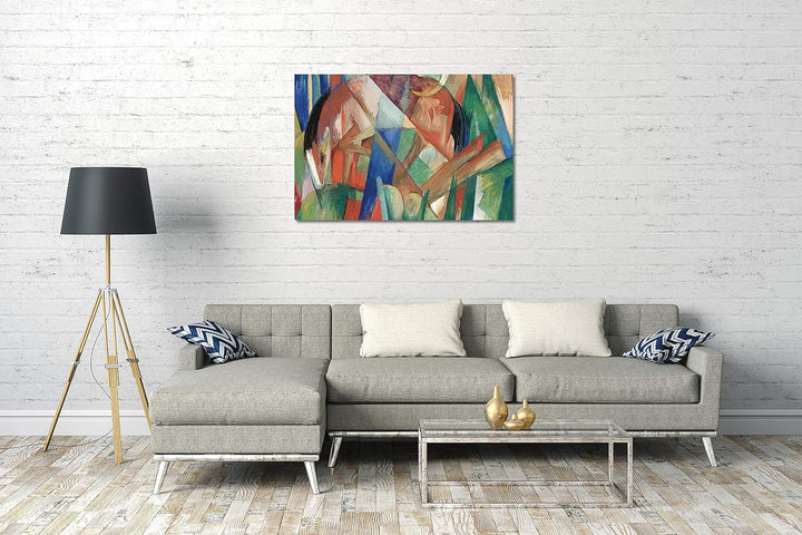 Printed Paintings Leinwand (40x60cm): Franz Marc - Fabeltier II (Pferd) (1913) 40x60 cm, 40x60 cm