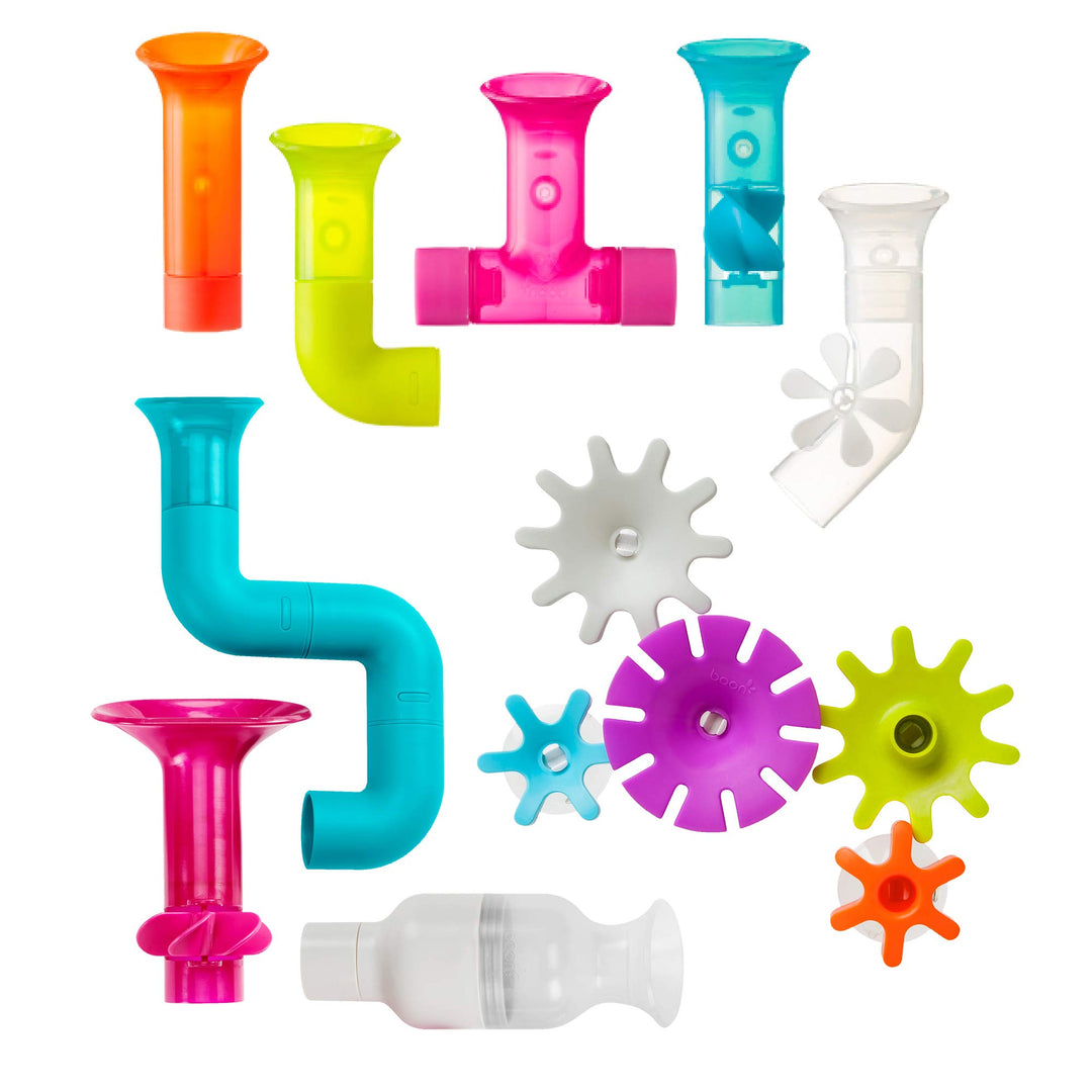 BUNDLE Building Bath Toy Set, Boon Rohr, Schlauch &amp; Zahnrad Bündel, Badeutensilien und Badespielzeug