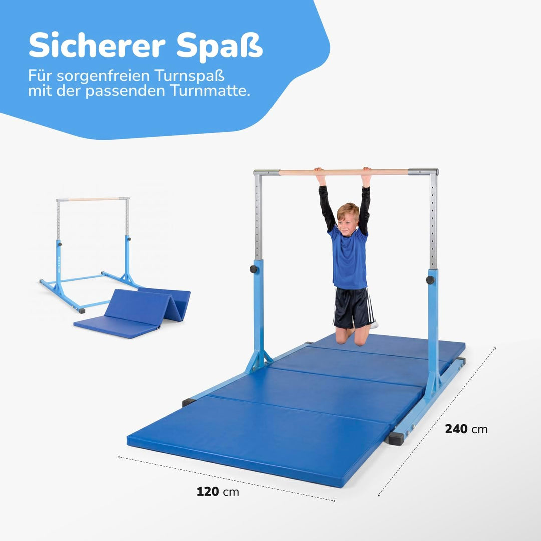 Müller &amp; Blum Premium Turnreck für Kinder, höhenverstellbares Turngerät für Indoor &amp; Outdoor, Turnst