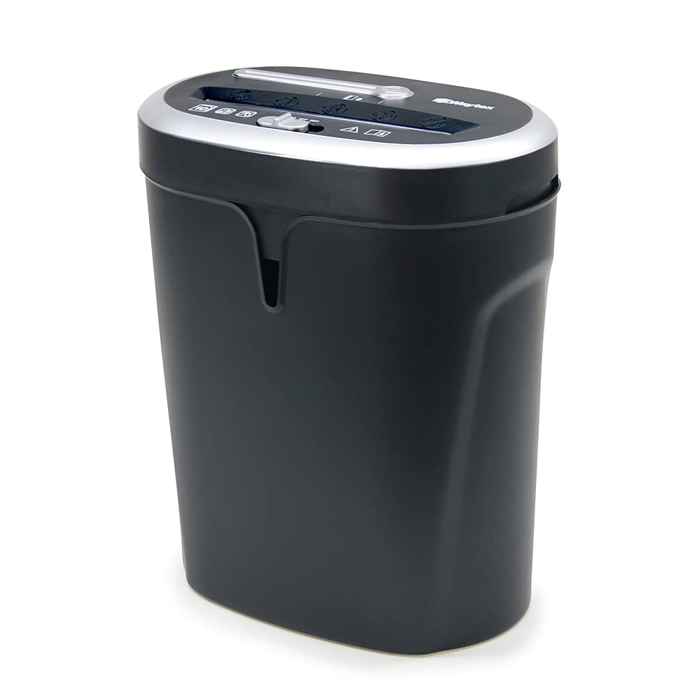WAYTEX 77320 Aktenvernichter Kreuzschnitt, 10 Blatt, CD und DVD, mit grossem Behälter mit 21 l