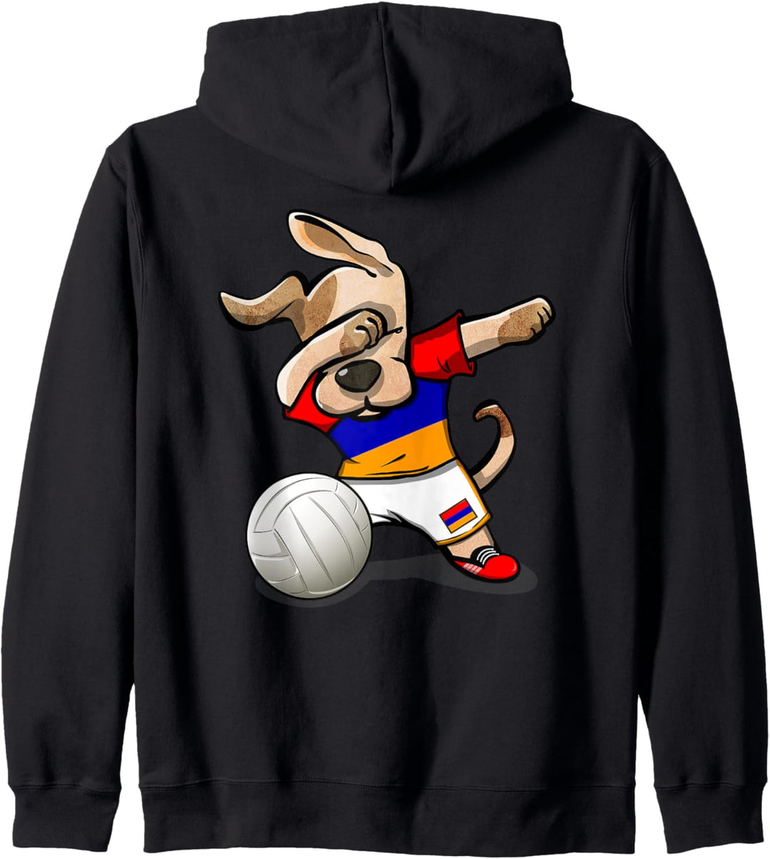 Tupfender Hund Armenien Volleyball - Armenische Flagge Sport Kapuzenjacke