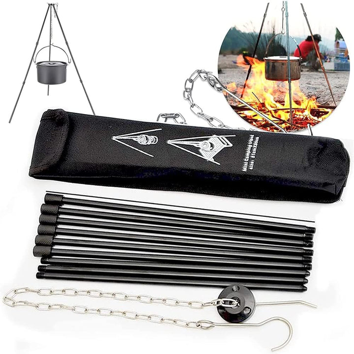 SSyang BBQ Dreibeingestell, Outdoor Kochen Stativ Set, Camping Picknick Stati, Für Trocknen von Klei