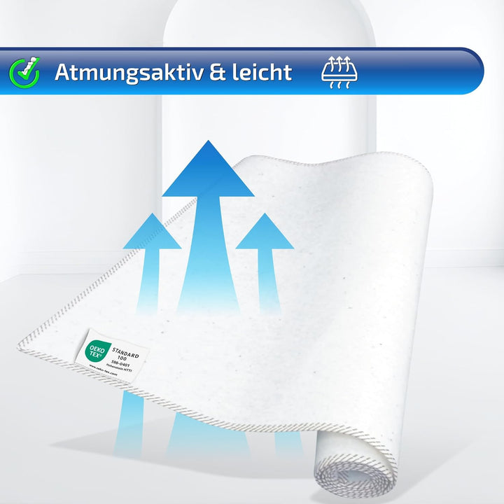 Matratzen Perfekt Matratzenunterlage 140x200 cm atmungsaktiver Filz Matratzenschoner Schutz vor Druc