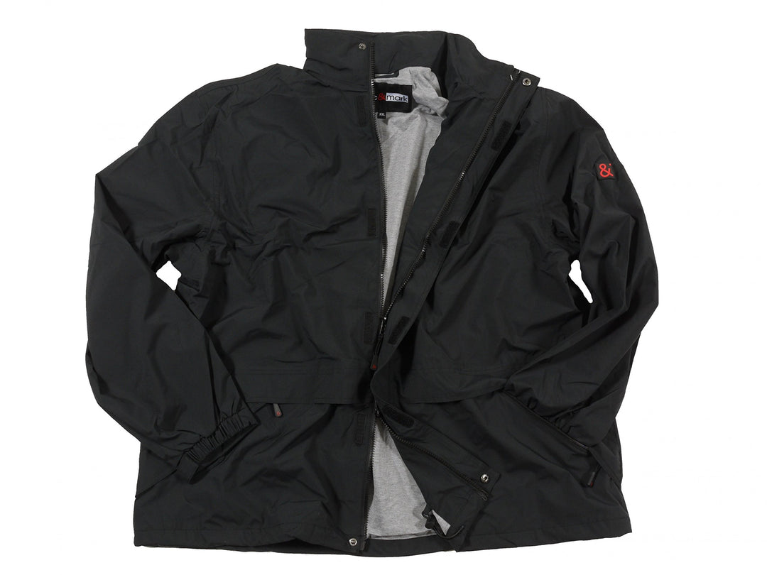 Marc & Mark Funktions- Regenjacke in Herrenübergrösse bis 12XL, schwarz 8XL Grosse Grössen Schwarz,