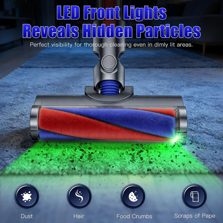 Soft-Roller-Bürstenkopf Ersatz für Dyson V7 V8 V10 V11 V15 Akku-Staubsauger, Schnellwechsel-Hartbode