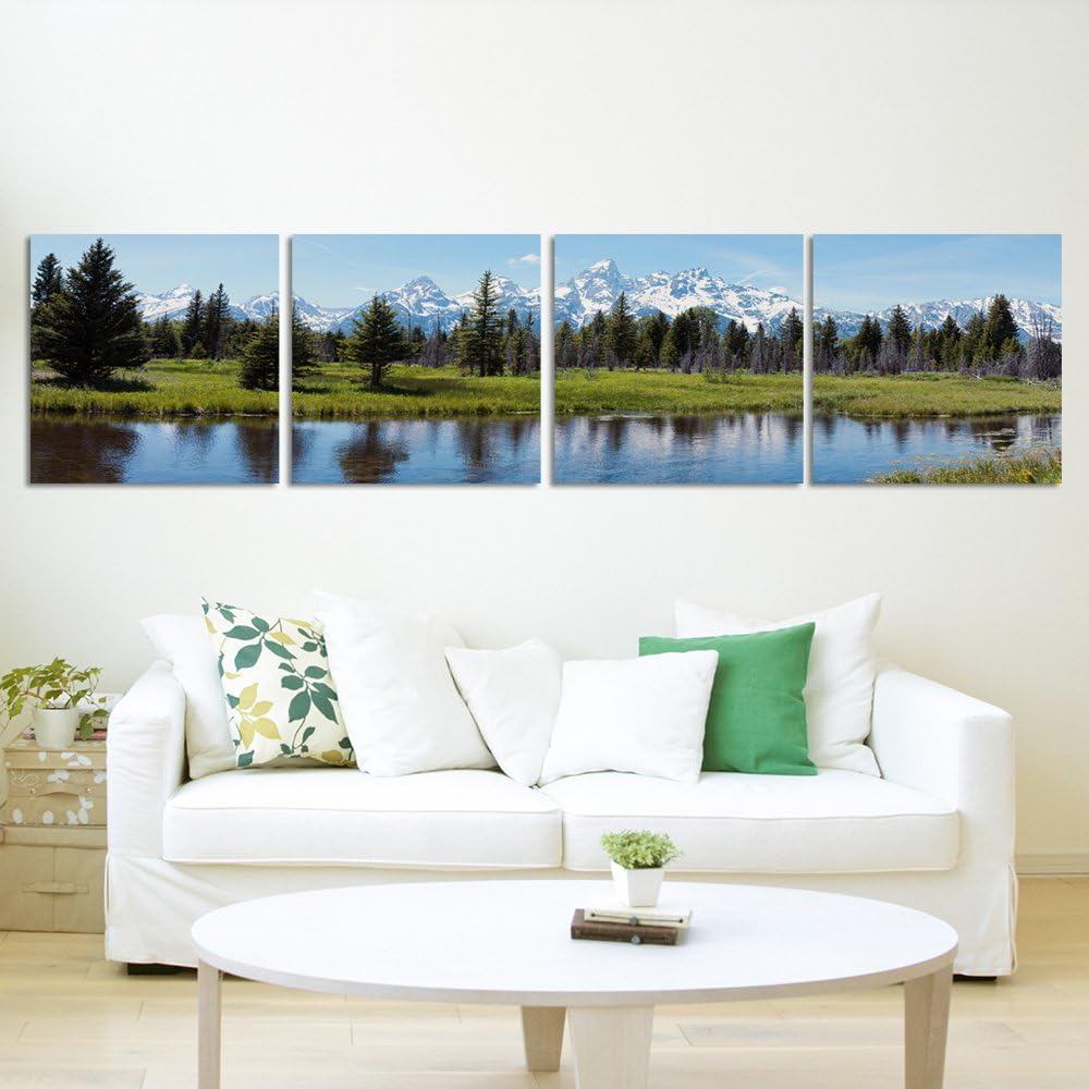 Feeby. Wandbild - 4 Teile - Panoramabild, Deco Bild, gedrucktes Bild, Deco Panel, Bild, 240x60 cm, B