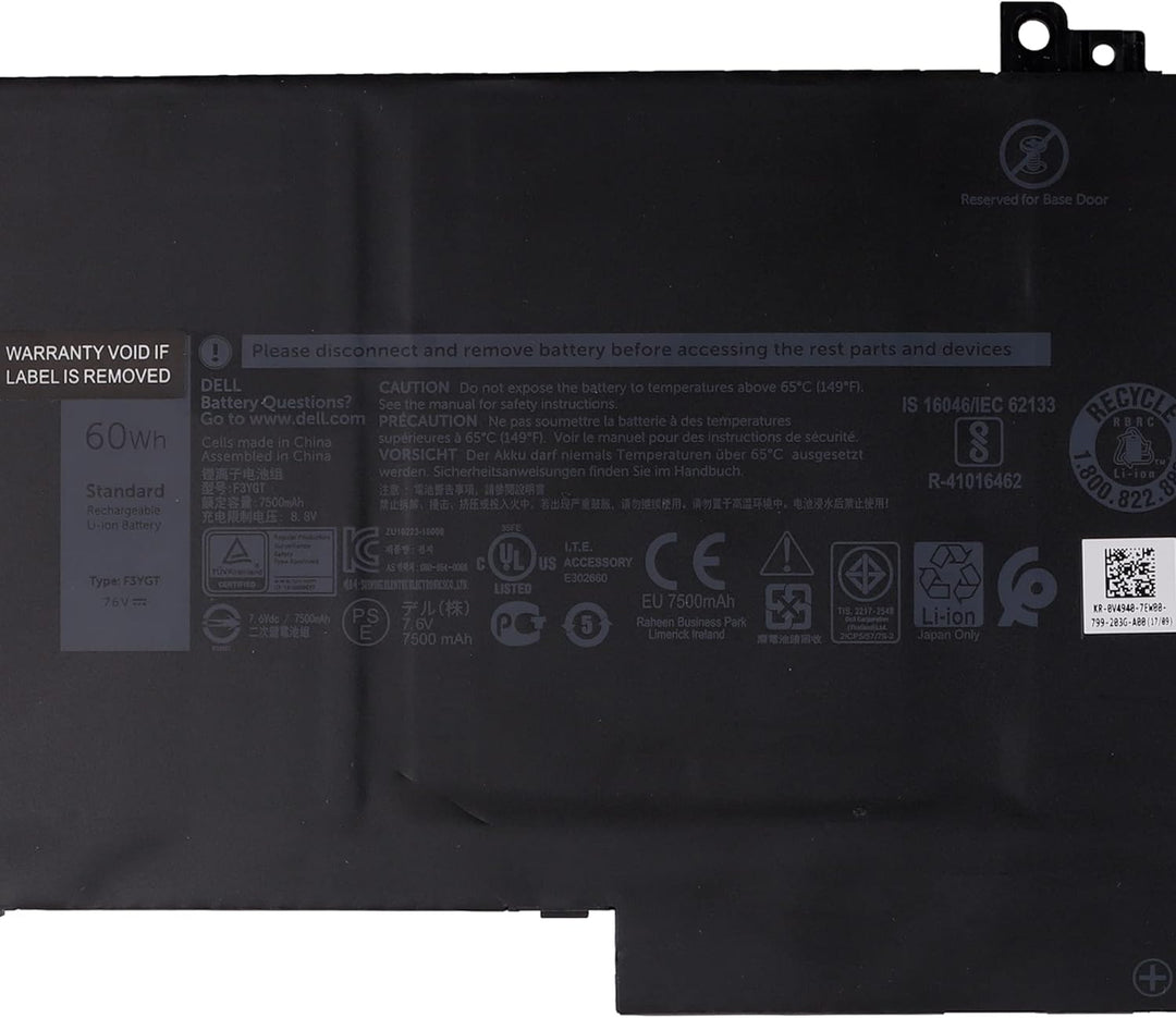 Swark Akku F3YGT Replacement Komplett with Latitude E7280, E7480, E7290, 7380, 7390 7480 7490, Latit