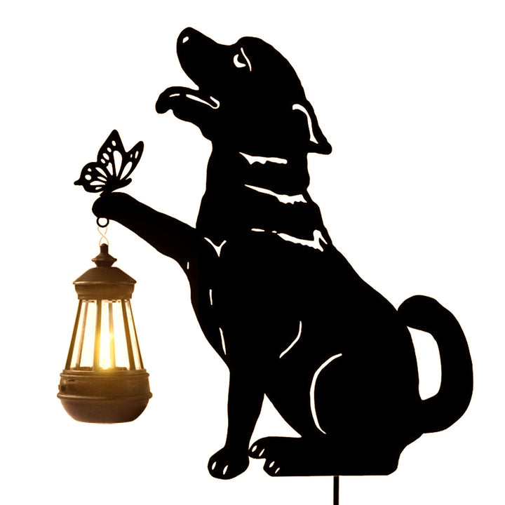 Hunde Pfahl Aus Metall, Dekorativer Hunde Pfahl für Draussen, Dekoratives Einweihung Ornament Aus Me