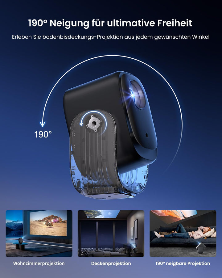 Dangbei N2 mini Smart Beamer mit Ständer, Offizielles Netflix Heimprojektor 1080P Full HD, Autofokus