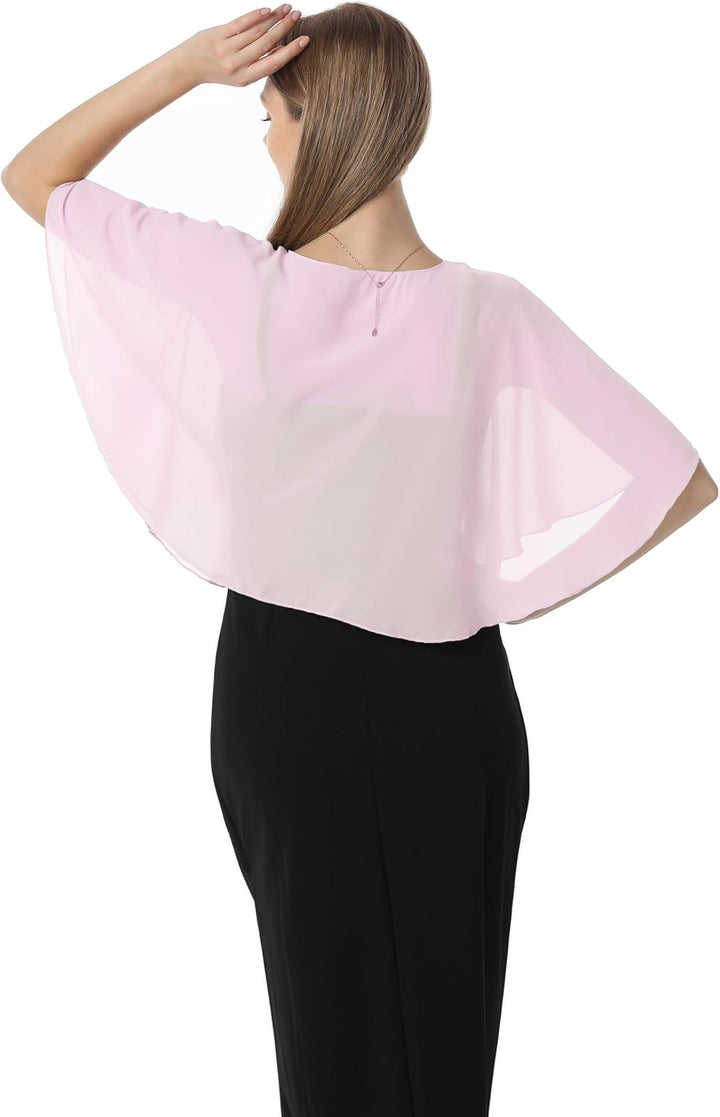 Chiffon Capelet Soft capes Shawls and Wraps for Evening Dress Wedding Cape 1920s shawl accessories f
