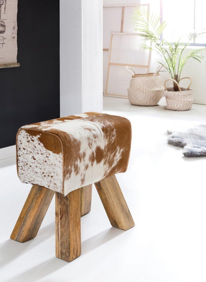 FineBuy Design Turnbock Sitzhocker 40 x 30 x 47 cm | Turnhocker Hocker Beistellhocker Fusshocker Bra