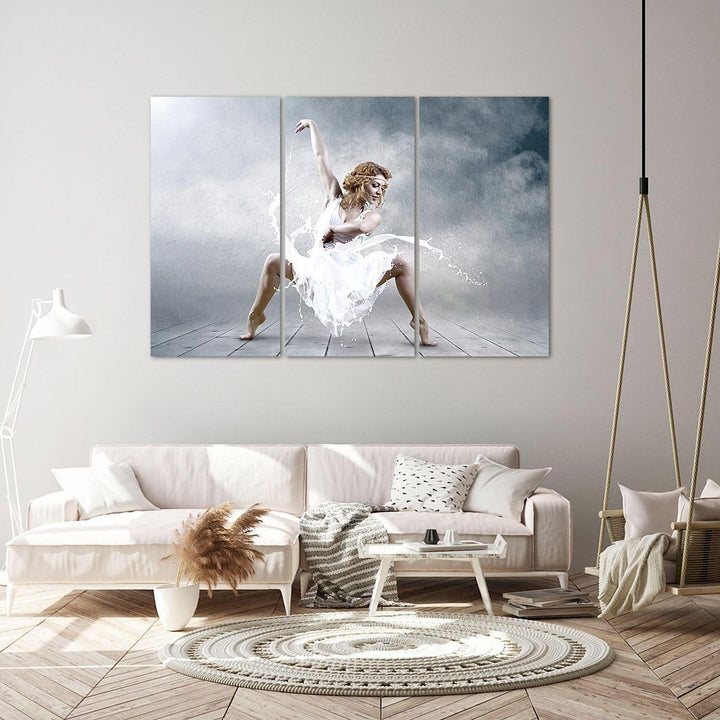 ARTTOR Bilder auf Leinwand 100x70cm Leinwandbild Frau Tänzerin Ballett Gross Wanddeko Bild Schlafzim