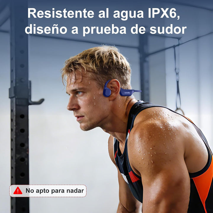 Knochenschall Kopfhörer Bluetooth 6.0, offene Bluetooth-Funkkopfhörer für Sport, wasserdichte, leich