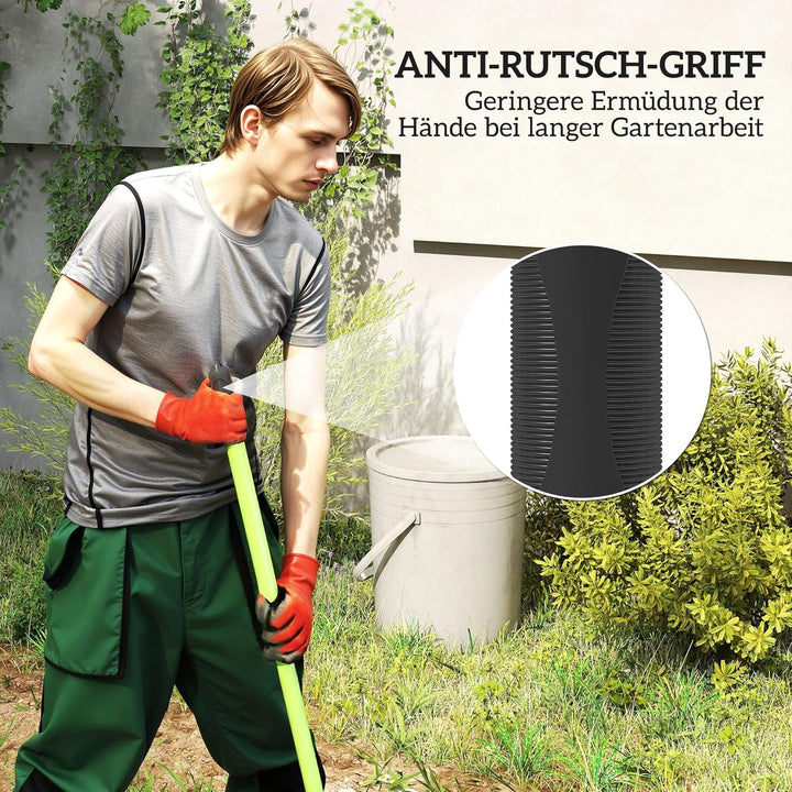 Outsunny Gartenwerkzeug-Set 4 Stück Gartengeräte-Set mit Schaufel Gartenhacke Gartenrechen Laubreche
